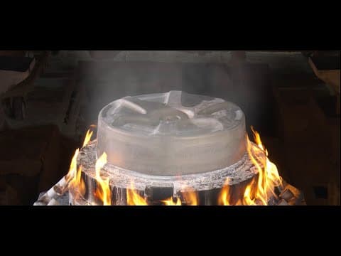 Forging alloy wheels at the RAYS factory